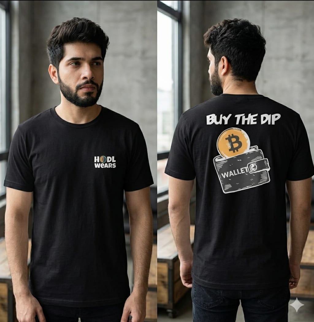 Buy The Dip, Vintage Black Bitcoin T-Shirt - Image 7